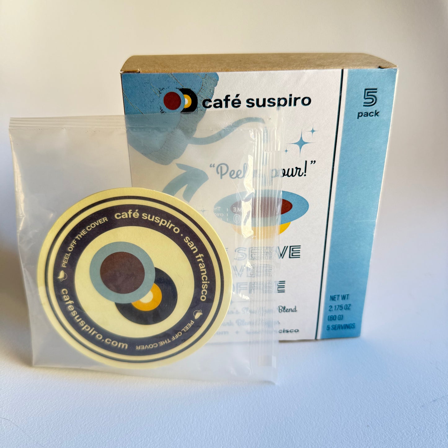 "Peel n' Pour" Single Serve Pour Over Drip Coffee (5 Pack)