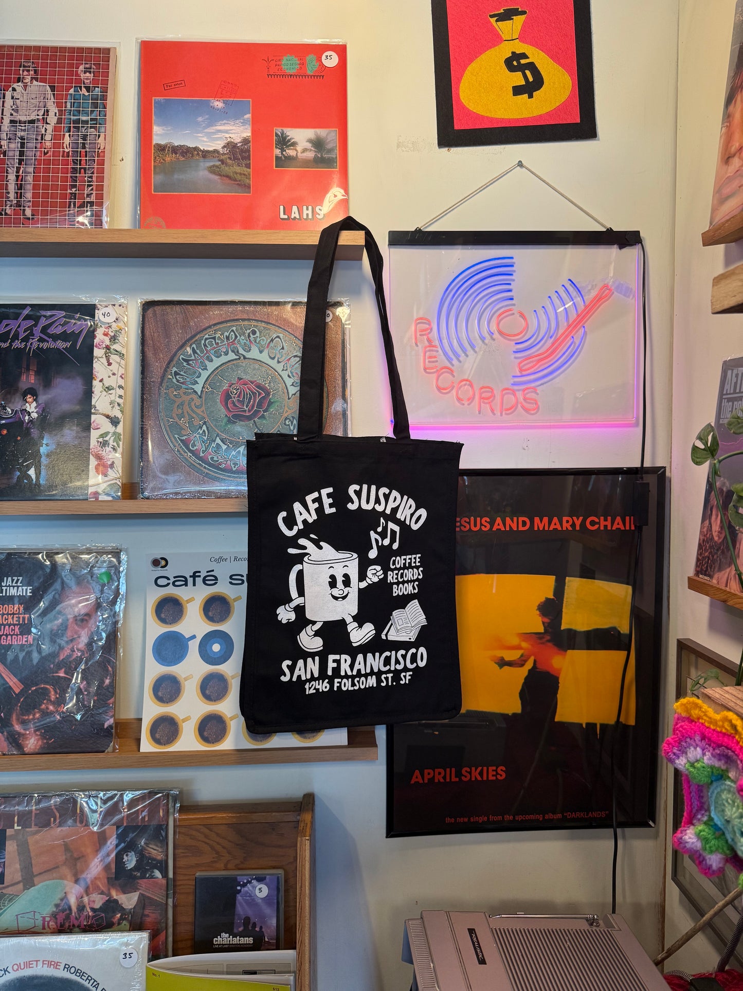 Cafe Suspiro Large Tote Bag