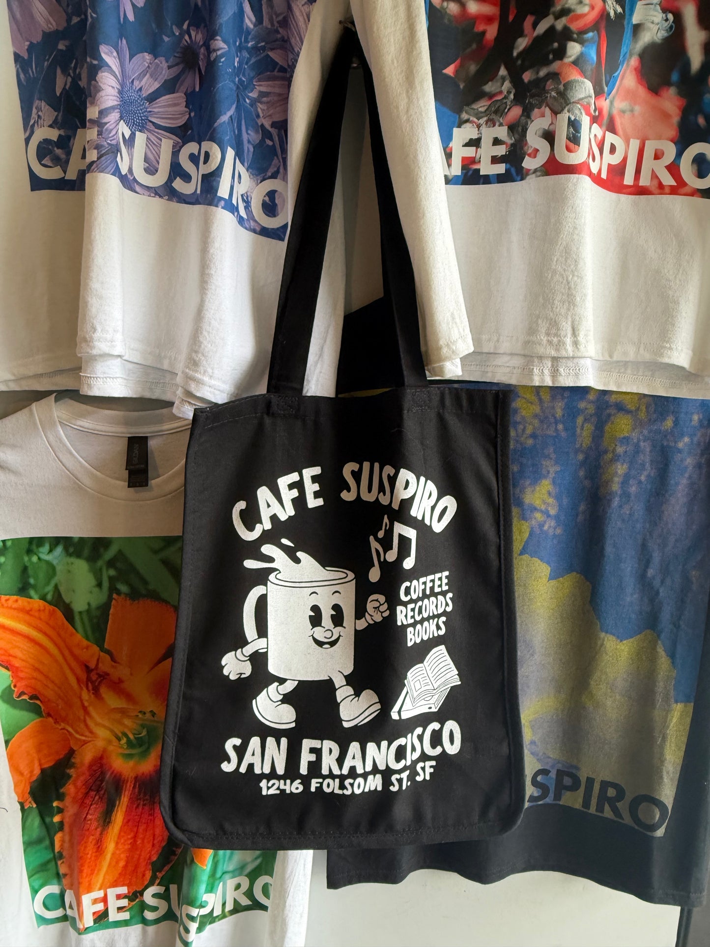 Cafe Suspiro Large Tote Bag