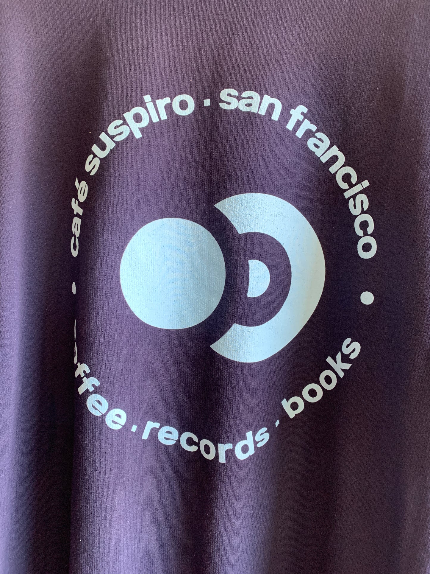 Cafe Suspiro Crewneck Sweatshirt - Navy Blue with Light Blue logo